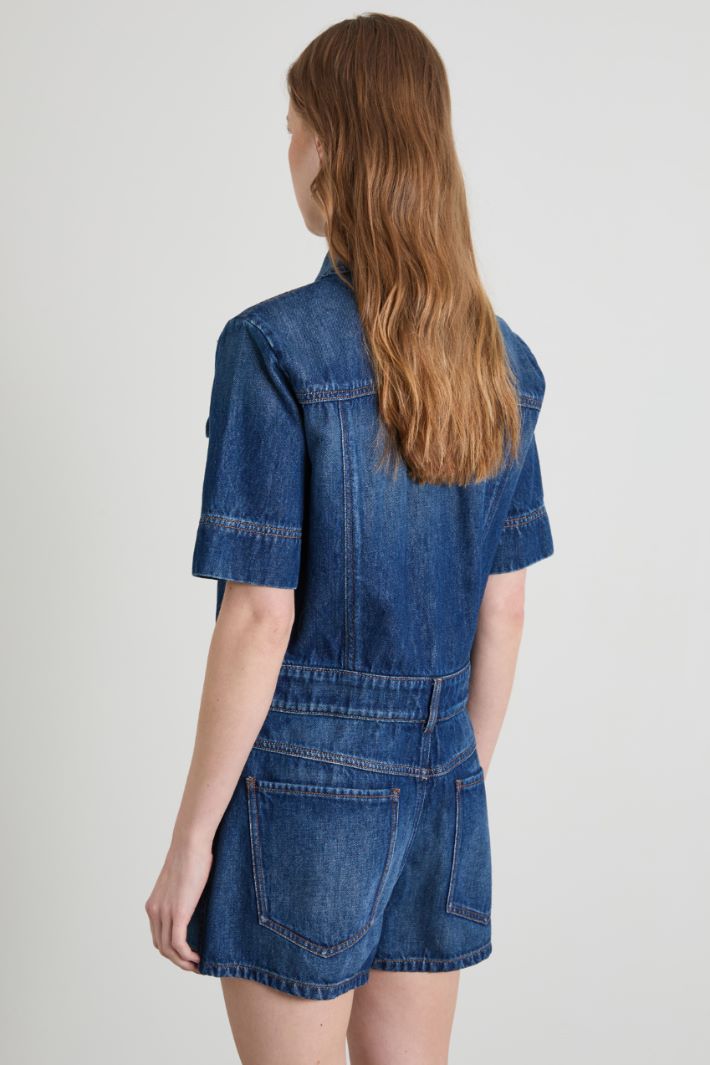 Mini tuta in jeans Intrend - 3