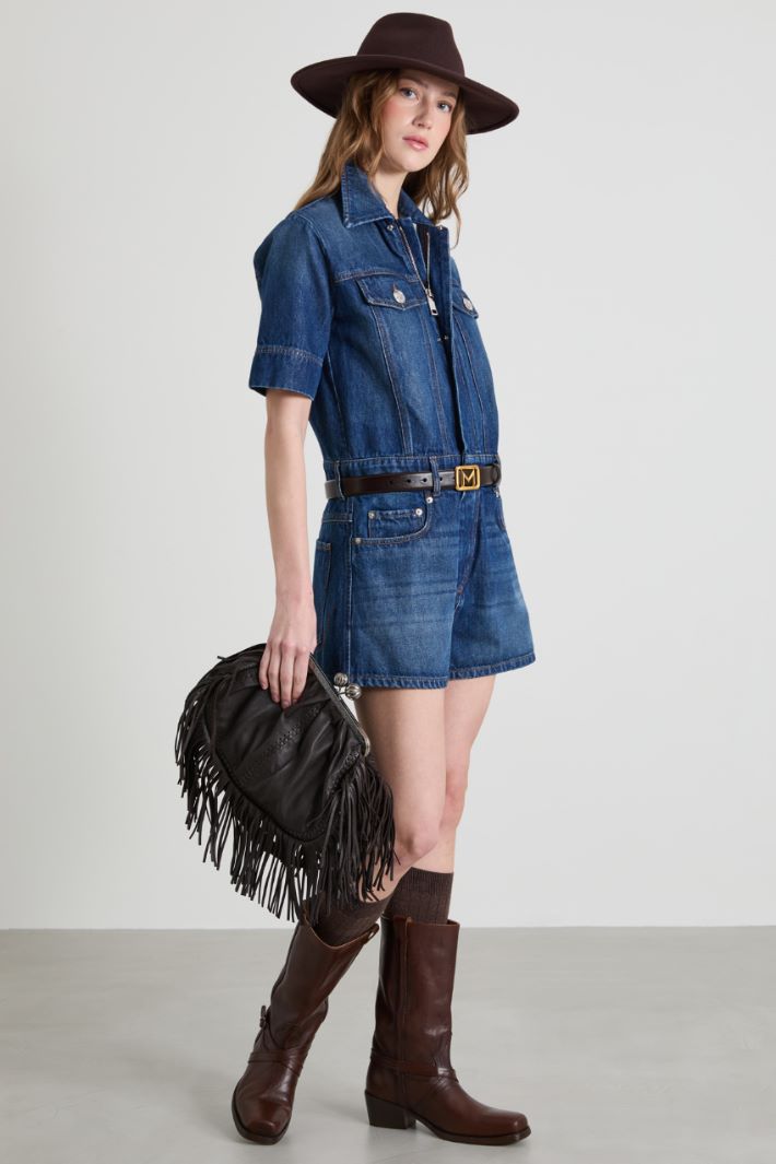 Mini tuta in jeans Intrend