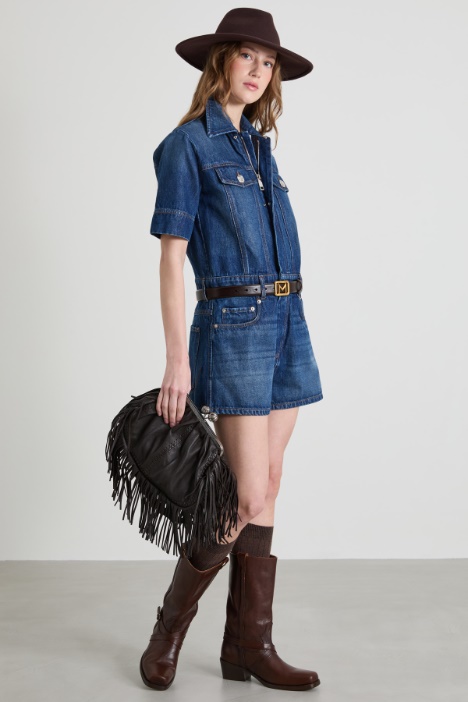 Denim mini playsuit Intrend