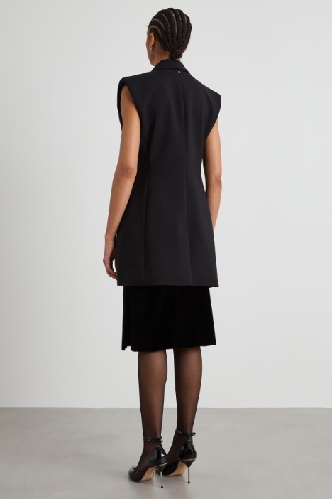 Gilet lungo a clessidra