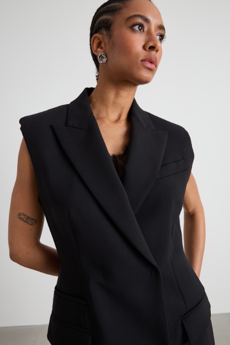 Gilet lungo a clessidra