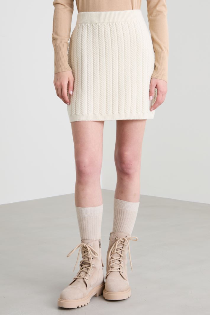 Minigonna in maglia morbida