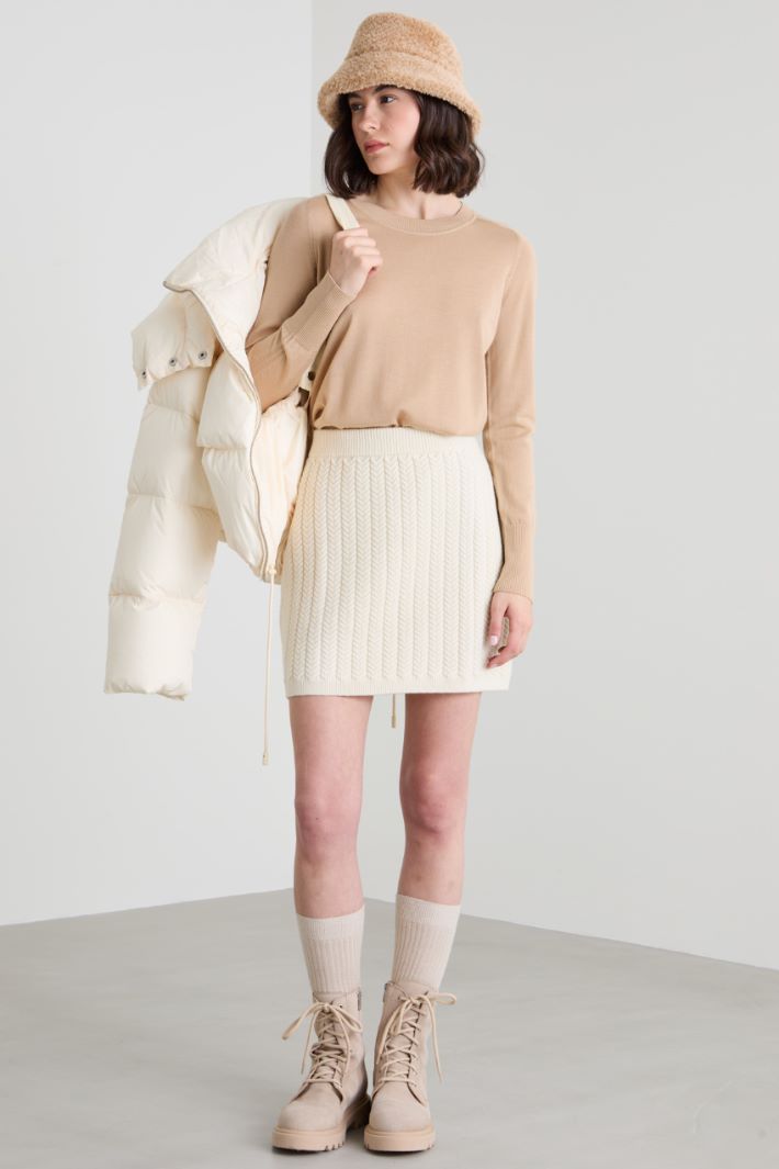 Minigonna in maglia morbida