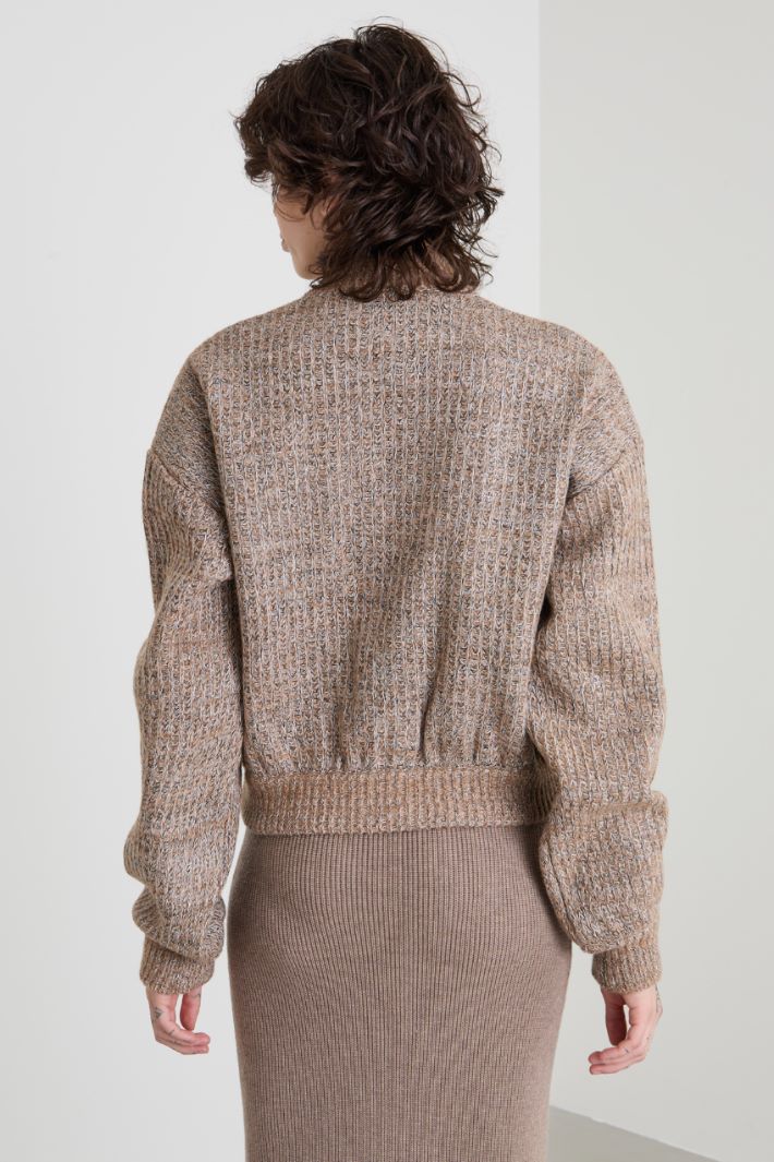 Bomber in maglia di lana gommata Intrend - 2