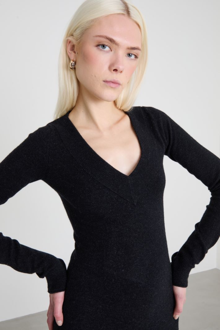 Wool knit dress Intrend - 4
