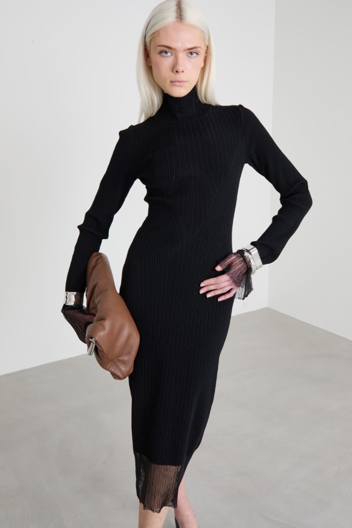 Dress with tulle inserts Intrend - 2