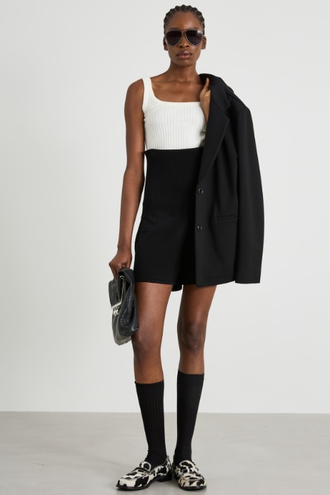 Stretch knit fabric shorts Intrend