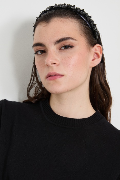 Maglia cropped in viscosa