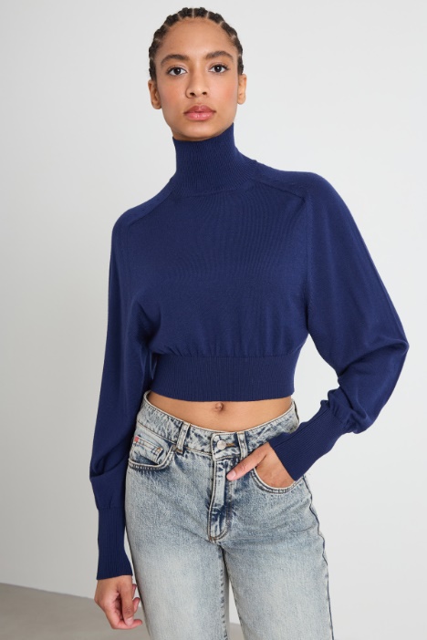 Turtleneck with puff sleeves Intrend