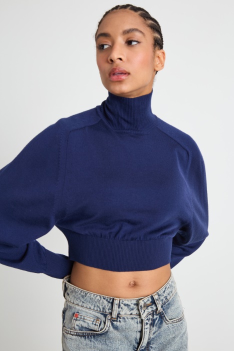 Dolcevita con maniche a sbuffo