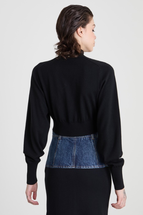 Dolcevita con maniche a sbuffo