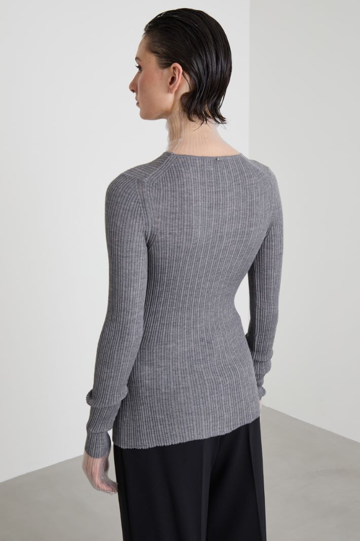 Turtleneck with mesh inserts Intrend - 2