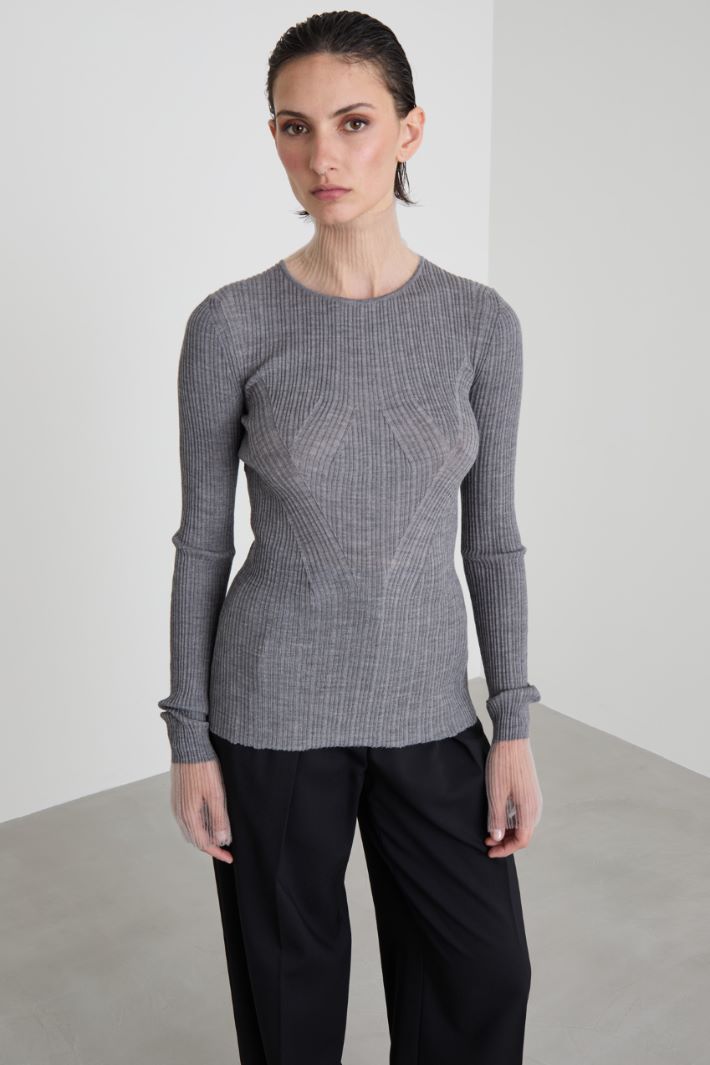Turtleneck with mesh inserts Intrend