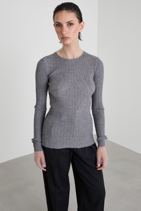 Turtleneck with mesh inserts Intrend