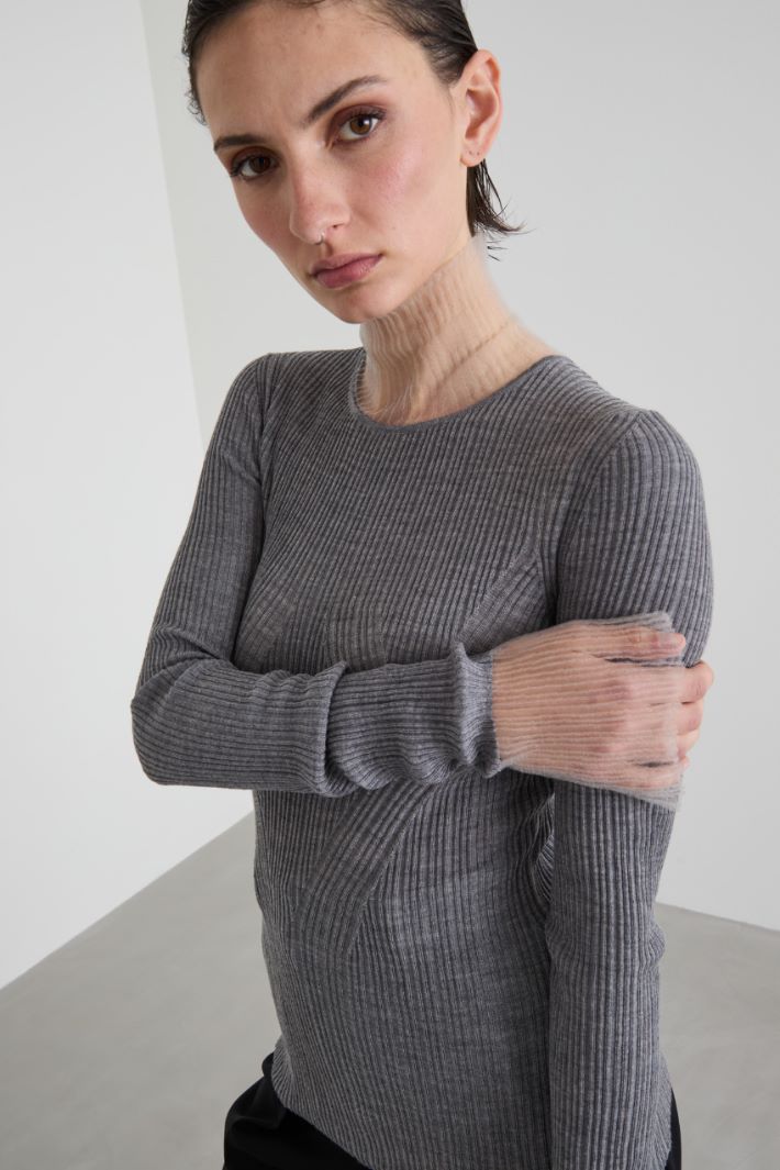 Turtleneck with mesh inserts Intrend - 4