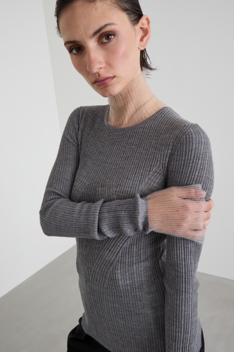 Dolcevita con inserti a rete