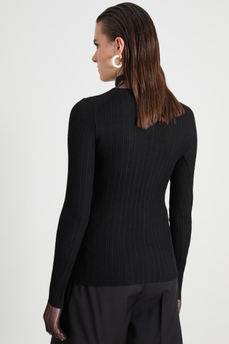 Dolcevita con inserti a rete