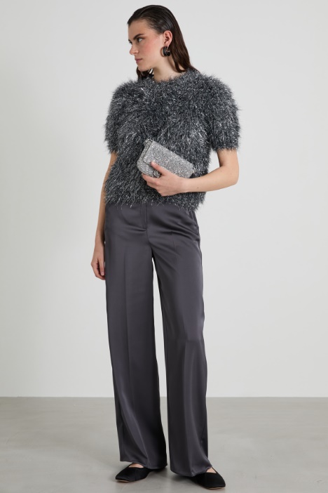 Cropped lurex sweater Intrend