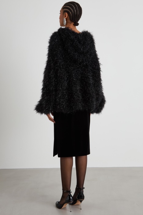 Maglia laminata effetto fluffy