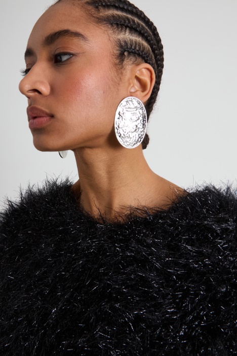 Maglia laminata effetto fluffy