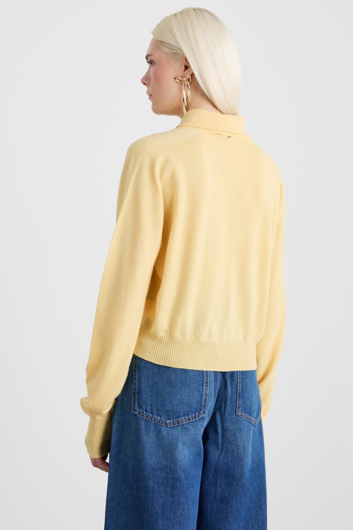 Detachable-collar cardigan Intrend - 2