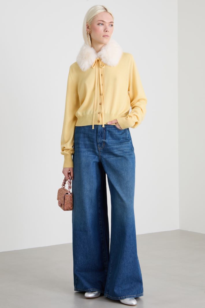 Detachable-collar cardigan Intrend - 3