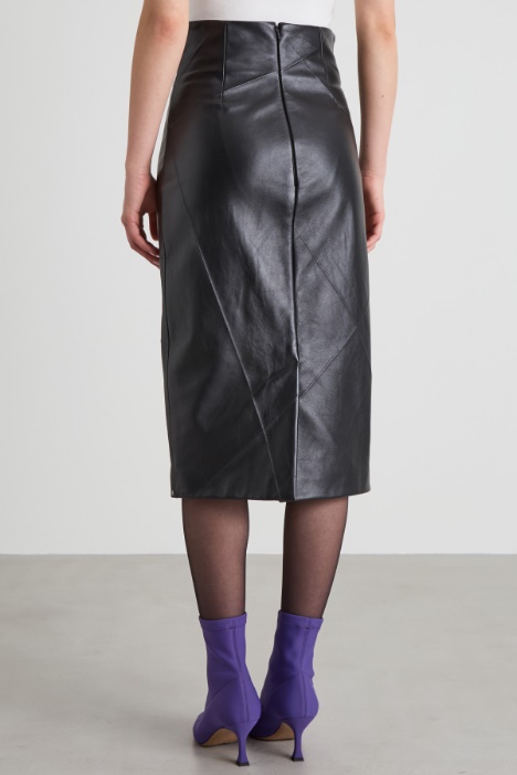 Gonna longuette in nappa