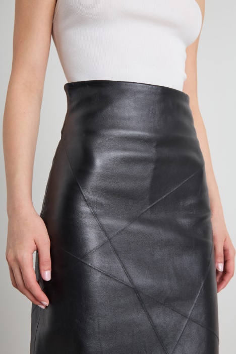 Gonna longuette in nappa