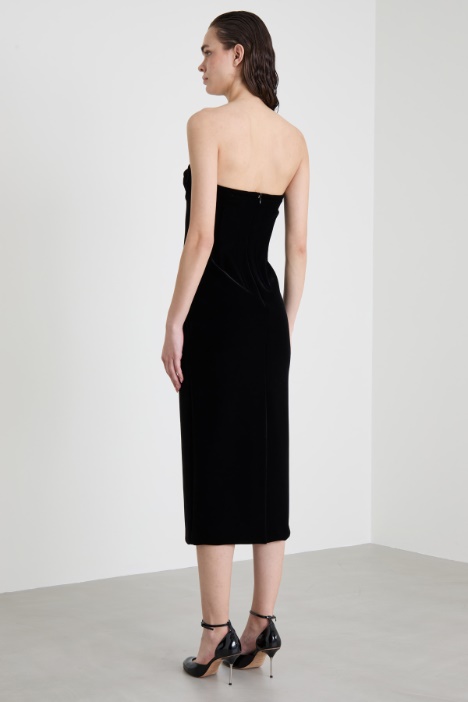 Abito a bustier in velluto