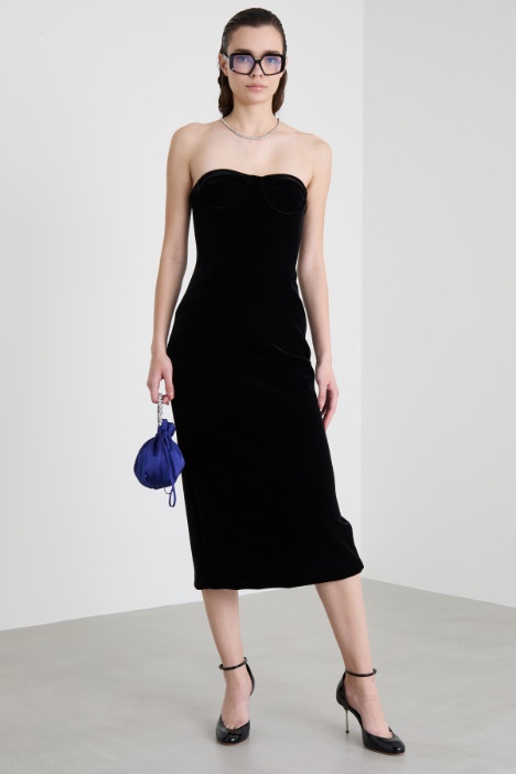 Velvet bustier dress Intrend
