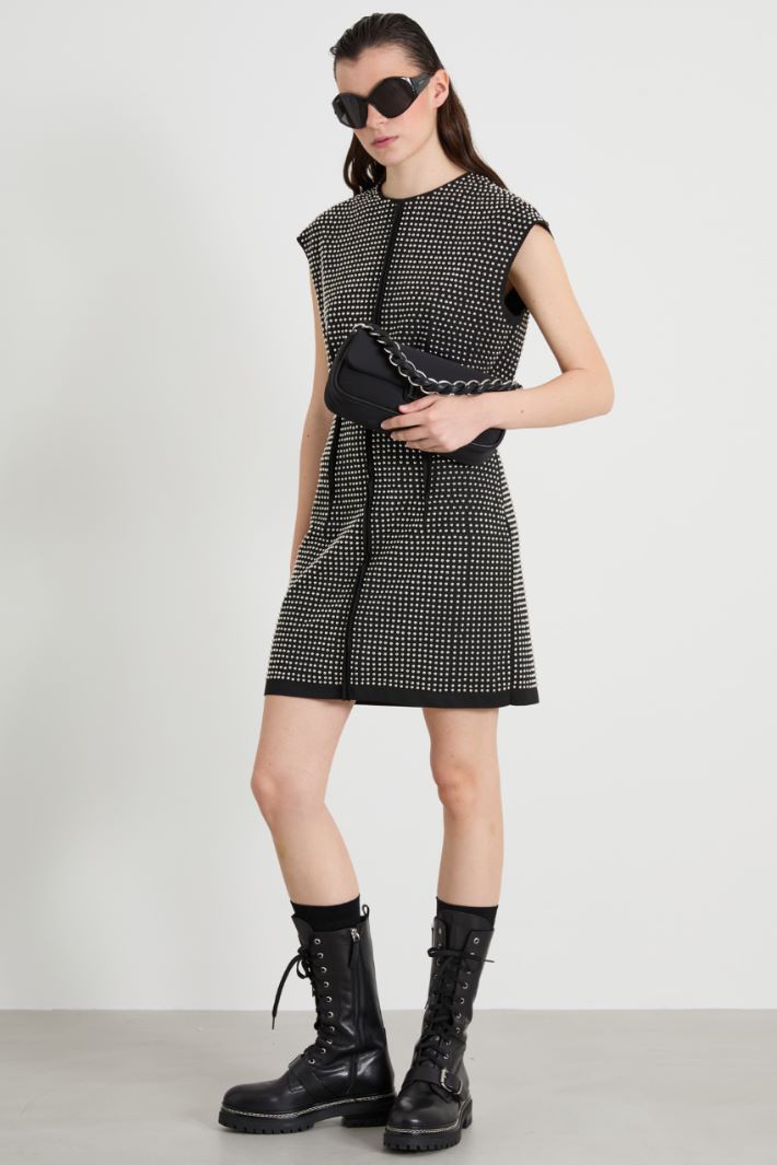 Microstud-adorned sheath dress Intrend