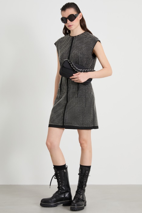 Microstud-adorned sheath dress Intrend