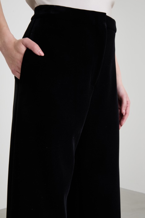 Pantaloni a palazzo in velluto
