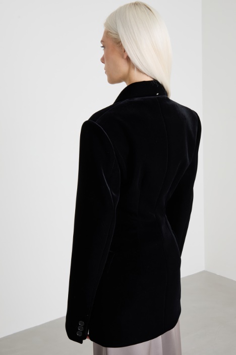Blazer in velluto con spalline Intrend - 2