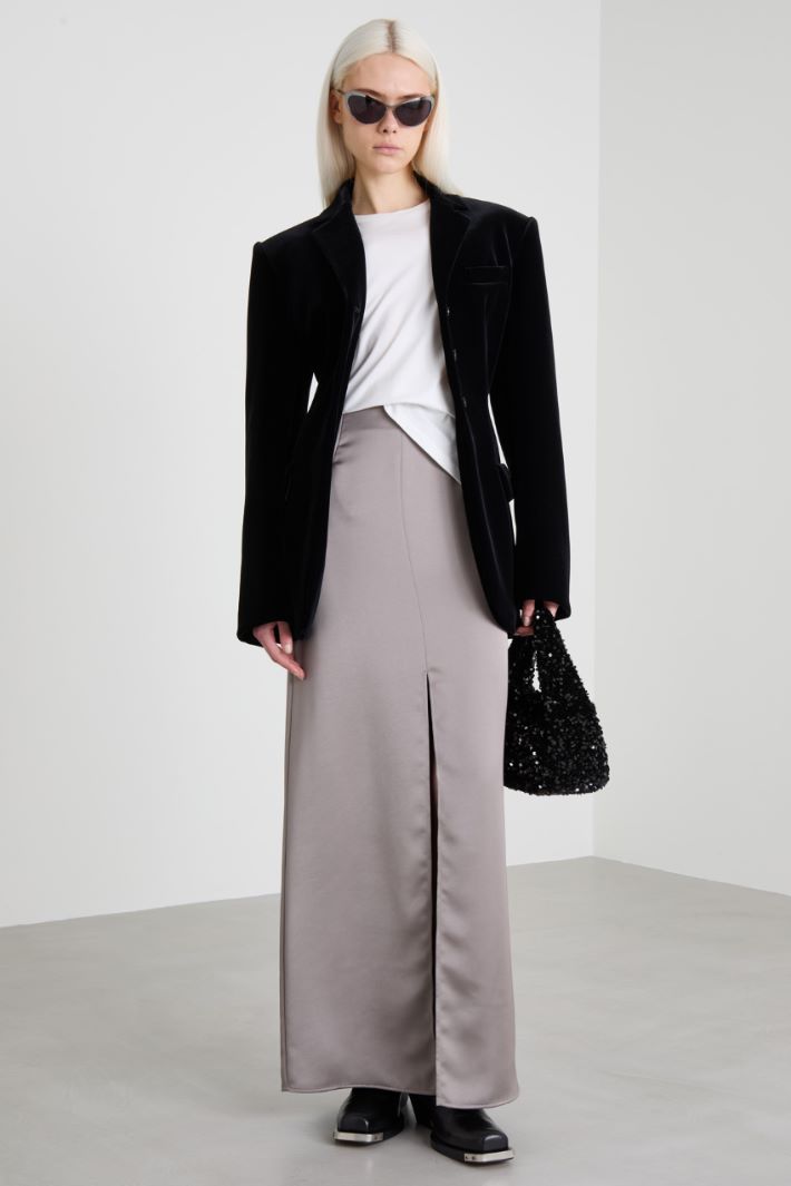 Blazer in velluto con spalline