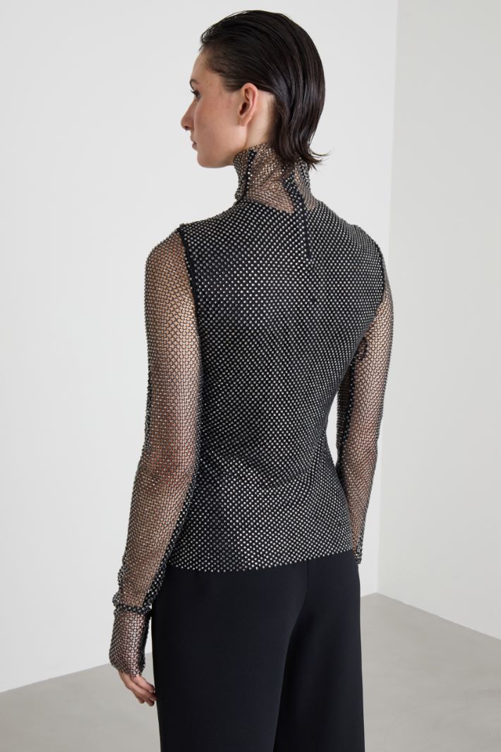 Rhinestone mesh top Intrend - 2