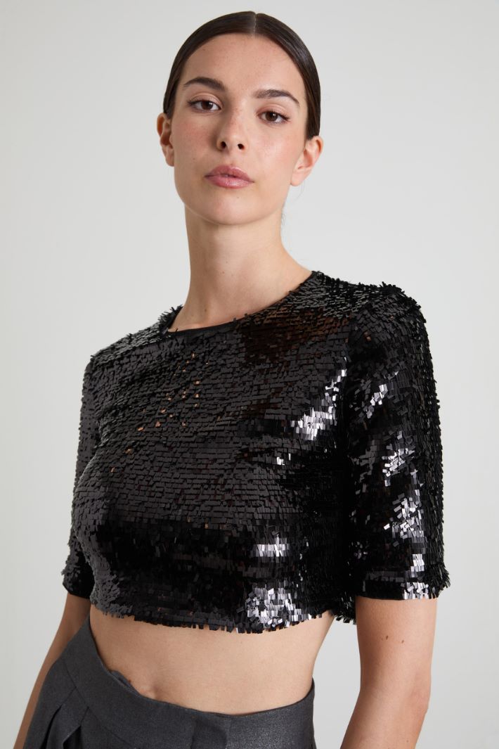 Short sequin top Intrend - 4