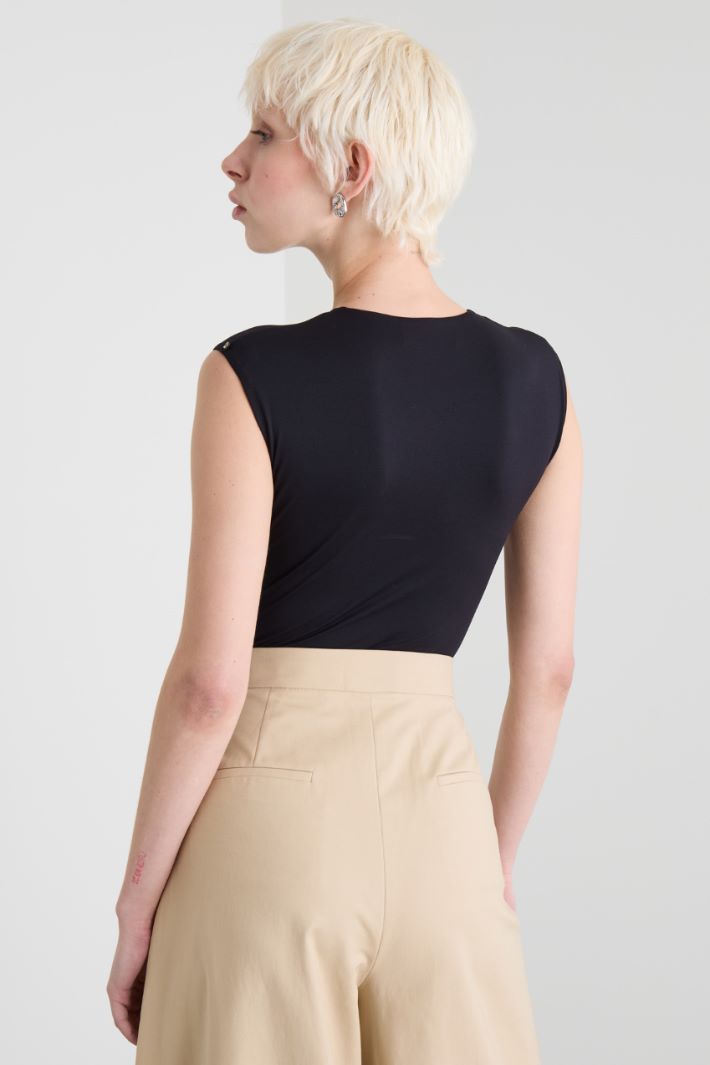 Denier-knit jersey bodysuit Intrend - 2