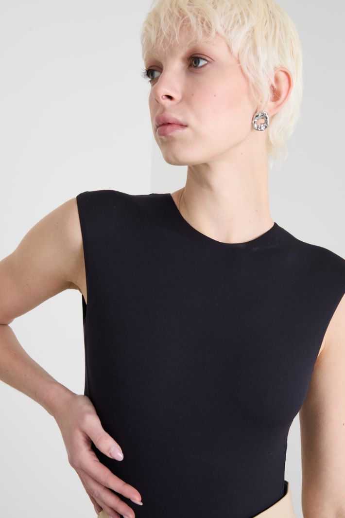 Denier-knit jersey bodysuit Intrend - 4