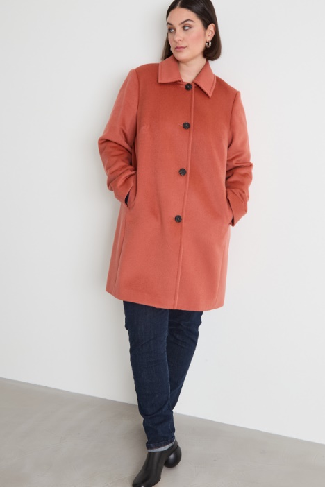 Cappotto dritto in drap