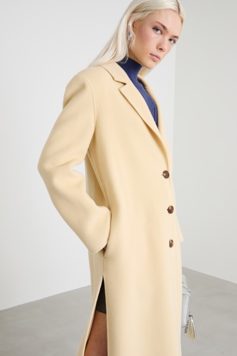 Cappotto lungo in doppio di lana