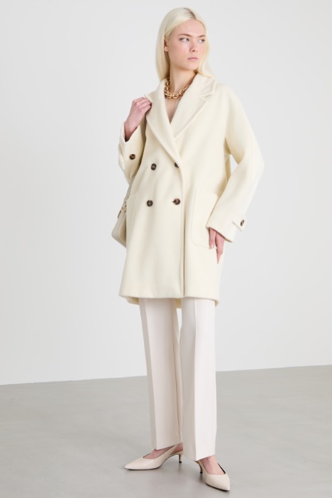 Cappotto doppiopetto in beaver