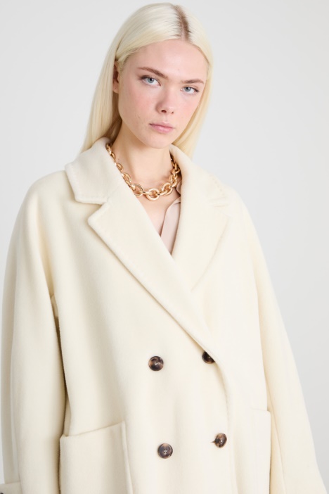 Cappotto doppiopetto in beaver