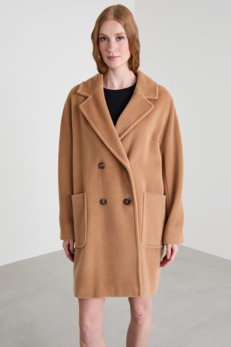 Double-breasted beaver coat Intrend - 2