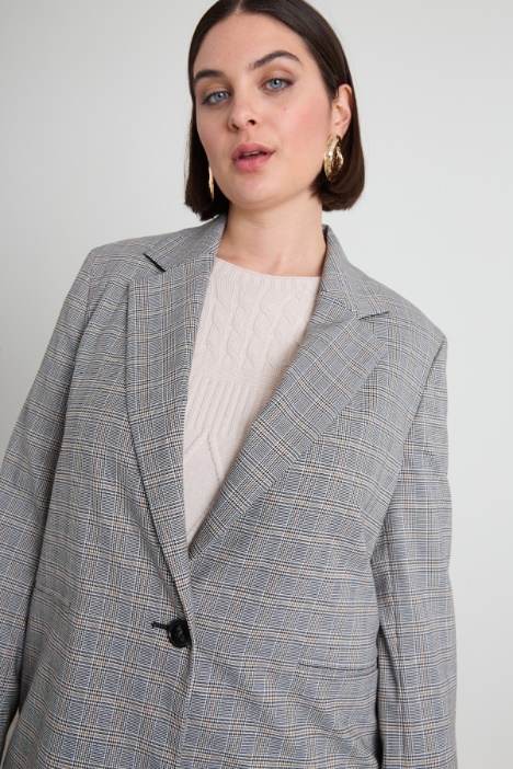 Blazer de batavia con cierre sencillo