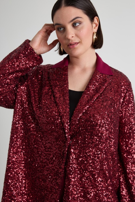 Blazer con micro paillettes