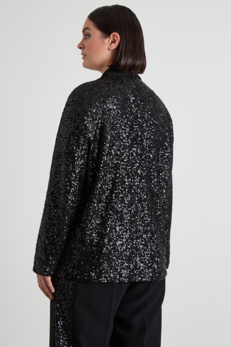 Blazer con micro paillettes