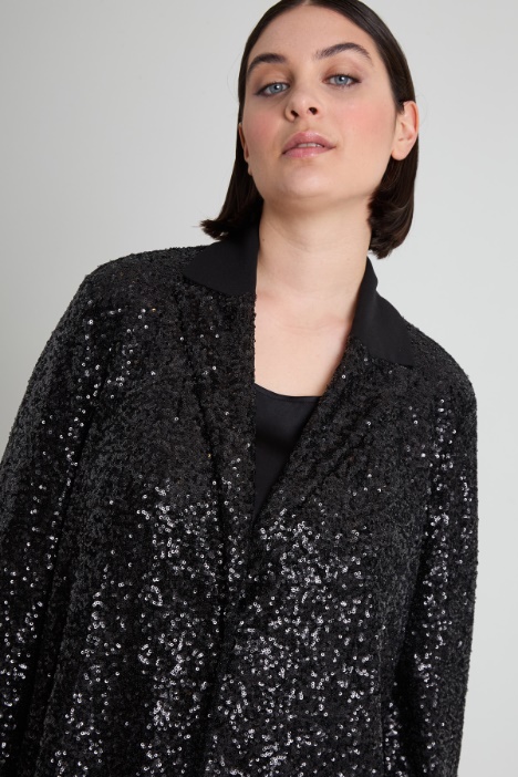 Blazer con micro paillettes