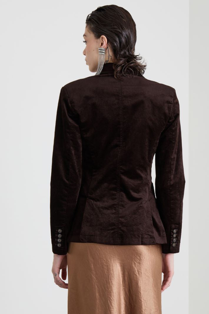 Slim-fit velvet blazer Intrend - 2