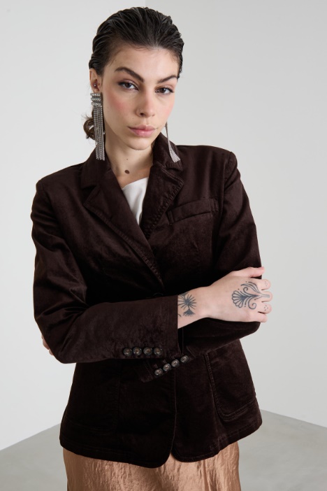 Slim-fit velvet blazer Intrend